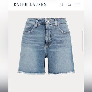 Ralph Lauren Blue High Waist Denim Shorts